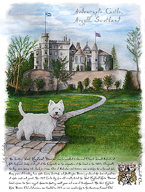 Ardencaple Castle, Scotland - Copyright Protected - by Artist Kimberley Reid and CastleColors.com